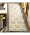 Safavieh Linden  Cream / Aqua LND181 2 ft. 2 in. X 8 ft. Runner Rug