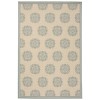 Safavieh Linden  Cream / Aqua LND181 4 ft. X 6 ft. Rectangle Rug