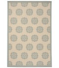 Safavieh Linden  Cream / Aqua LND181 4 ft. X 6 ft. Rectangle Rug