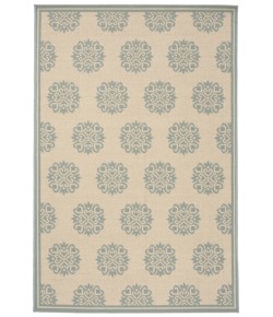 Safavieh Linden  Cream / Aqua LND181 4 ft. X 6 ft. Rectangle Rug