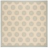 Safavieh Linden  Cream / Aqua LND181 6 ft. 7 in. X 6 ft. 7 in. Square Rug