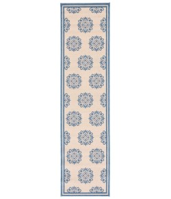 Safavieh Linden  Blue / Creme LND181 2 ft. 2 in. X 8 ft. Runner Rug