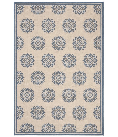 Safavieh Linden  Blue / Creme LND181 4 ft. X 6 ft. Rectangle Rug