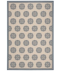 Safavieh Linden  Blue / Creme LND181 5 ft. 3 in. X 7 ft. 6 in. Rectangle Rug