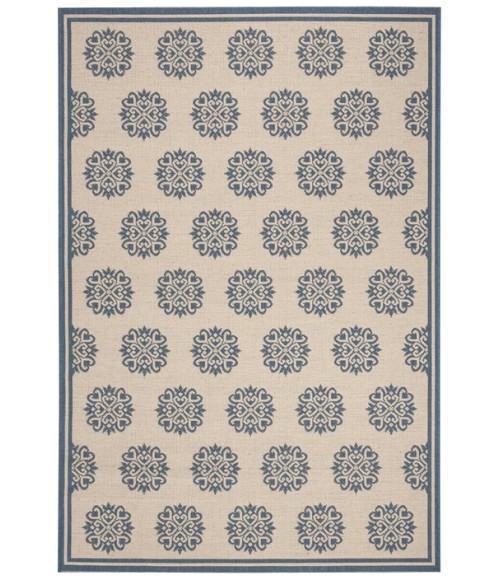 Safavieh Linden  Blue / Creme LND181 5 ft. 3 in. X 7 ft. 6 in. Rectangle Rug