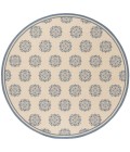 Safavieh Linden  Blue / Creme LND181 6 ft. 7 in. X 6 ft. 7 in. Round Rug