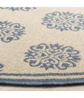 Safavieh Linden  Blue / Creme LND181 6 ft. 7 in. X 6 ft. 7 in. Round Rug