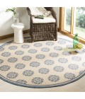 Safavieh Linden  Blue / Creme LND181 6 ft. 7 in. X 6 ft. 7 in. Round Rug
