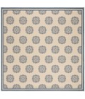 Safavieh Linden  Blue / Creme LND181 6 ft. 7 in. X 6 ft. 7 in. Square Rug