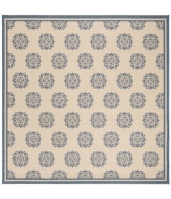 Safavieh Linden  Blue / Creme LND181 6 ft. 7 in. X 6 ft. 7 in. Square Rug