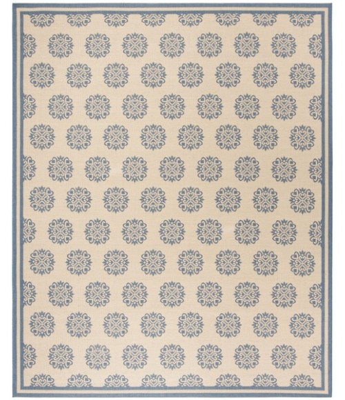 Safavieh Linden  Blue / Creme LND181 9 ft. X 12 ft. Rectangle Rug