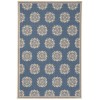 Safavieh Linden  Cream / Blue LND181 5 ft. 3 in. X 7 ft. 6 in. Rectangle Rug