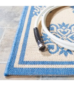 Safavieh Linden  Cream / Blue LND181 2 ft. 2 in. X 8 ft. Runner Rug