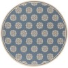 Safavieh Linden  Cream / Blue LND181 6 ft. 7 in. X 6 ft. 7 in. Round Rug