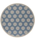 Safavieh Linden  Cream / Blue LND181 6 ft. 7 in. X 6 ft. 7 in. Round Rug