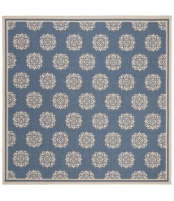 Safavieh Linden  Cream / Blue LND181 6 ft. 7 in. X 6 ft. 7 in. Square Rug