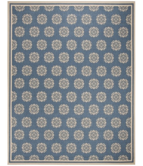 Safavieh Linden  Cream / Blue LND181 9 ft. X 12 ft. Rectangle Rug