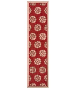 Safavieh Linden  Red / Creme LND181 2 ft. 2 in. X 8 ft. Runner Rug