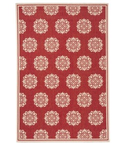 Safavieh Linden  Red / Creme LND181 4 ft. X 6 ft. Rectangle Rug
