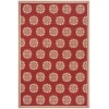 Safavieh Linden  Red / Creme LND181 5 ft. 3 in. X 7 ft. 6 in. Rectangle Rug