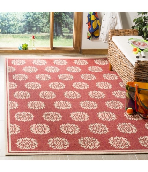 Safavieh Linden  Red / Creme LND181 9 ft. X 12 ft. Rectangle Rug