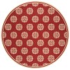 Safavieh Linden  Red / Creme LND181 6 ft. 7 in. X 6 ft. 7 in. Round Rug