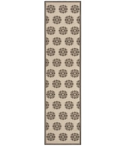 Safavieh Linden  Creme / Brown LND181 2 ft. 2 in. X 8 ft. Runner Rug