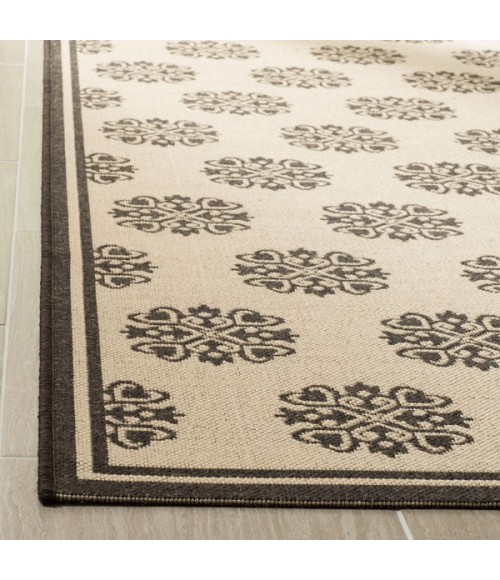 Safavieh Linden  Creme / Brown LND181 9 ft. X 12 ft. Rectangle Rug
