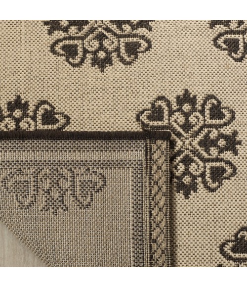 Safavieh Linden  Creme / Brown LND181 9 ft. X 12 ft. Rectangle Rug