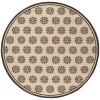 Safavieh Linden  Creme / Brown LND181 6 ft. 7 in. X 6 ft. 7 in. Round Rug