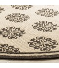 Safavieh Linden  Creme / Brown LND181 6 ft. 7 in. X 6 ft. 7 in. Round Rug