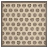 Safavieh Linden  Creme / Brown LND181 6 ft. 7 in. X 6 ft. 7 in. Square Rug
