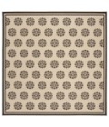 Safavieh Linden  Creme / Brown LND181 6 ft. 7 in. X 6 ft. 7 in. Square Rug