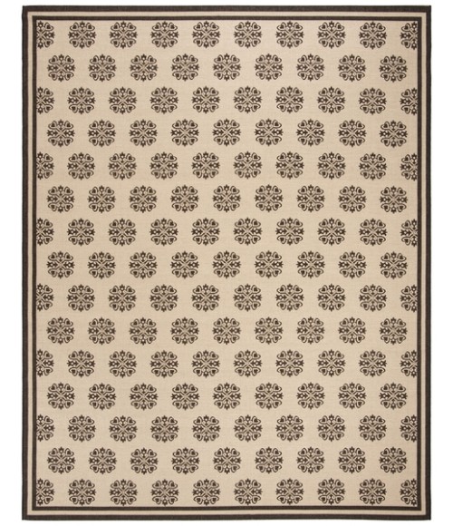 Safavieh Linden  Creme / Brown LND181 9 ft. X 12 ft. Rectangle Rug