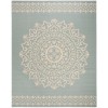 Safavieh Linden  Cream / Aqua LND183 8 ft. X 10 ft. Rectangle Rug