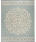 Safavieh Linden  Cream / Aqua LND183 8 ft. X 10 ft. Rectangle Rug