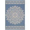 Safavieh Linden  Cream / Blue LND183 4 ft. X 6 ft. Rectangle Rug