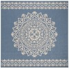 Safavieh Linden  Cream / Blue LND183 6 ft. 7 in. X 6 ft. 7 in. Square Rug