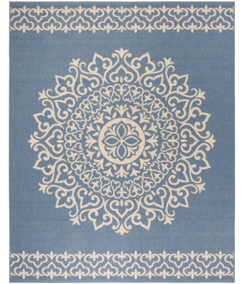 Safavieh Linden  Cream / Blue LND183 8 ft. X 10 ft. Rectangle Rug