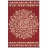 Safavieh Linden  Red / Creme LND183 4 ft. X 6 ft. Rectangle Rug