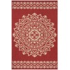Safavieh Linden  Red / Creme LND183 5 ft. 3 in. X 7 ft. 6 in. Rectangle Rug