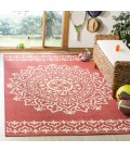 Safavieh Linden  Red / Creme LND183 8 ft. X 10 ft. Rectangle Rug
