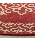 Safavieh Linden  Red / Creme LND183 6 ft. 7 in. X 6 ft. 7 in. Round Rug