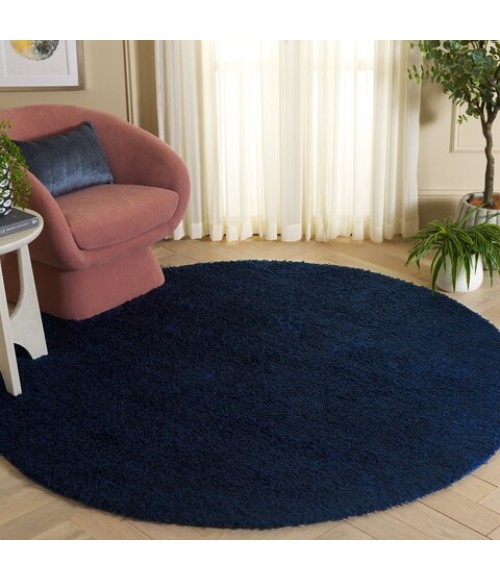 Safavieh Lindsay Shag Navy LNS560 5 ft. 3 in. X 7 ft. 6 in. Rectangle Rug