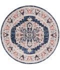 Safavieh Luna Navy / Beige LUN103 6 ft. 7 in. X 6 ft. 7 in. Round Rug