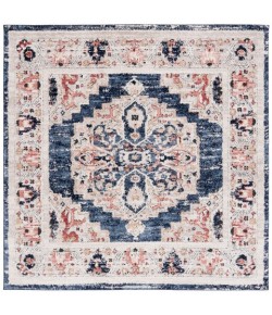 Safavieh Luna Navy / Beige LUN103 6 ft. 7 in. X 6 ft. 7 in. Square Rug