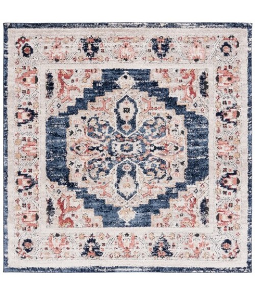 Safavieh Luna Navy / Beige Rug LUN103 6 ft. 7 in. X 6 ft. 7 in. Square - Rugs Town Safavieh Luna Navy / Beige LUN103 6 ft. 7 in. X 6 ft. 7 in. Square Rug