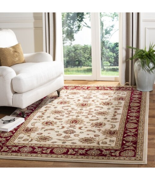 Safavieh Majesty Creme / Red Rug MAJ4781 5 ft. 3 in. X 7 ft. 6 in. Rectangle - Rugs Town Safavieh Majesty Creme / Red MAJ4781 5 ft. 3 in. X 7 ft. 6 in. Rectangle Rug