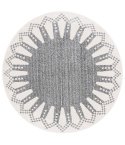 Safavieh Melody Ivory / Black MEL106 6 ft. 7 in. X 6 ft. 7 in. Round Rug
