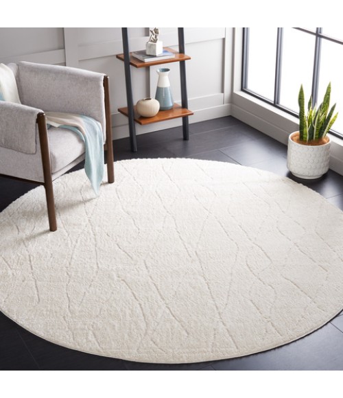 Safavieh Melody Ivory / Beige MEL112 6 ft. 7 in. X 6 ft. 7 in. Round Rug